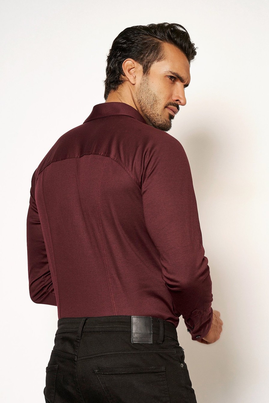 Men Desoto | Jersey Shirt »Kent« Burgundy