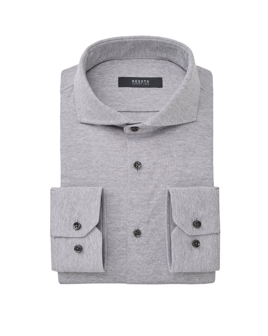 Men Desoto | Jersey Shirt »Luxury Hai« Light Grey