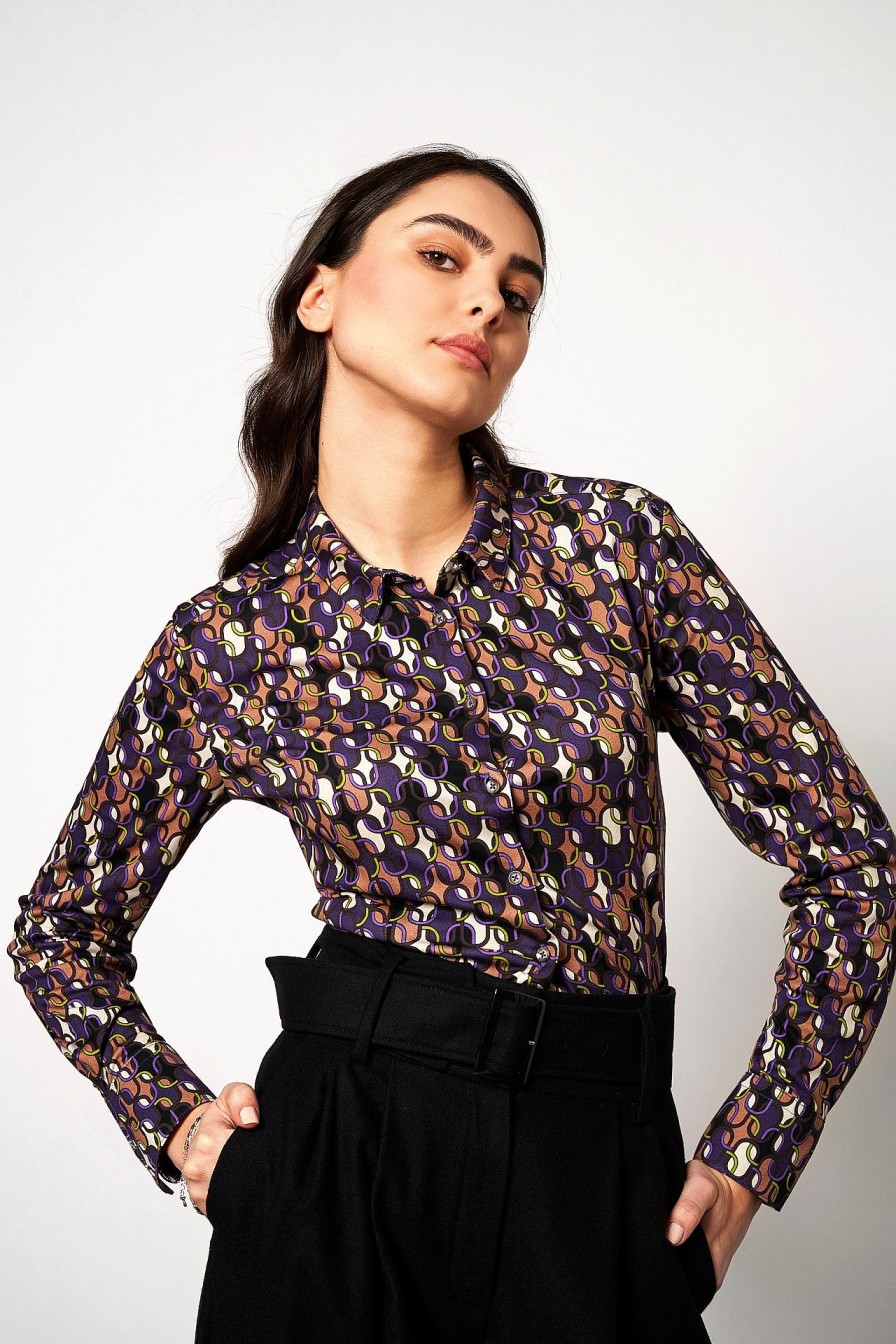 Women Desoto | Jersey Blouse »Pia« Multicolour