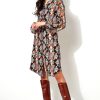 Women Desoto | Jersey Dress »Kalea« Brown/Petrol