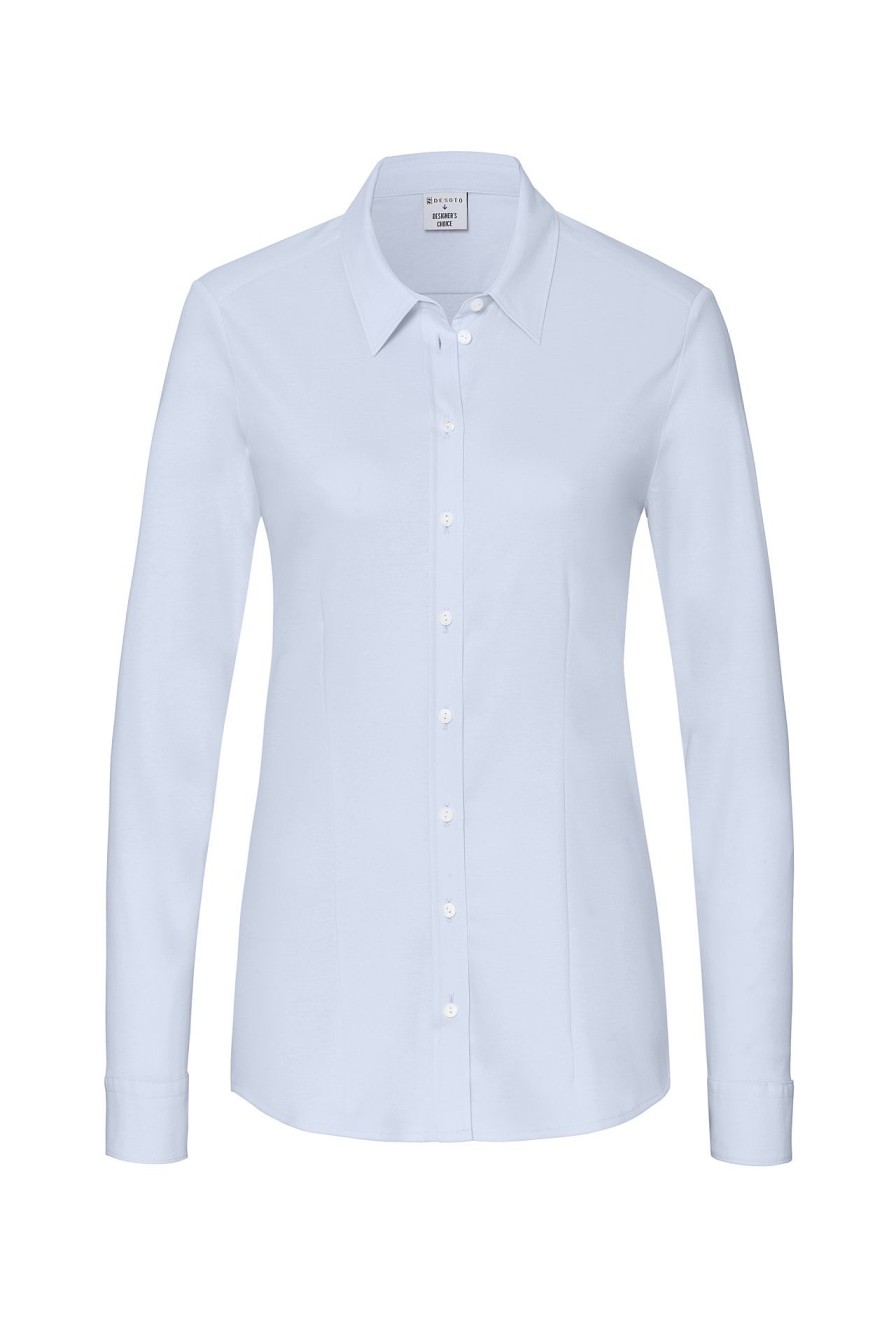 Women Desoto | Jersey Blouse »Pia« Light Blue